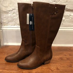 Dr Scholl’s Brown riding boot wide calf 9 NWT